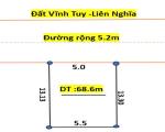 Bán đât vĩnh tuy liên nghĩa  thông số đẹp không tỳ vết diện tích 68.6m nở hậu giá đầu tư