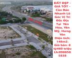 ĐẤT ĐẸP - GIÁ TỐT - Cần Bán Nhanh Lô Góc Vị Trí Đắc Địa Tại  Yên Hòa, Yên Mỹ, Hưng Yên