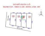 Bán đất Mạnh Tân Thuỵ Lâm - 51.7m2 - đường thông Nhỉnh 800tr