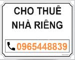 Cho thuê nhà 60m tại ngõ Mai Hương Bạch Mai, HBT, 12tr/th; 0965448839