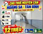 Cho thuê nhà mặt tiền thụt Hoàng Sa Tân Bình, 4x15m, 12tr