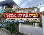 Cho thuê nhà hẻm sạch sẽ Bạch Đằng, Bình Thạnh – 11 Triệu/tháng