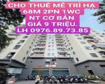 Cho thuê căn hộ Khu ĐTM Mễ Trì Hạ 68m2 2PN NT cơ bản 9 triệu/tháng