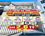 Bán nhà căn góc HXH 226 Nguyễn Văn Lượng P17 Gò Vấp 21m2 2PN giá 2.6tỷ